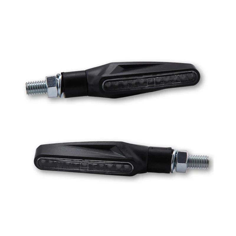LED-Blinker Paar Highsider Smart Stix schwarz, Getönt, M8, E-geprüft, 12V/1W
