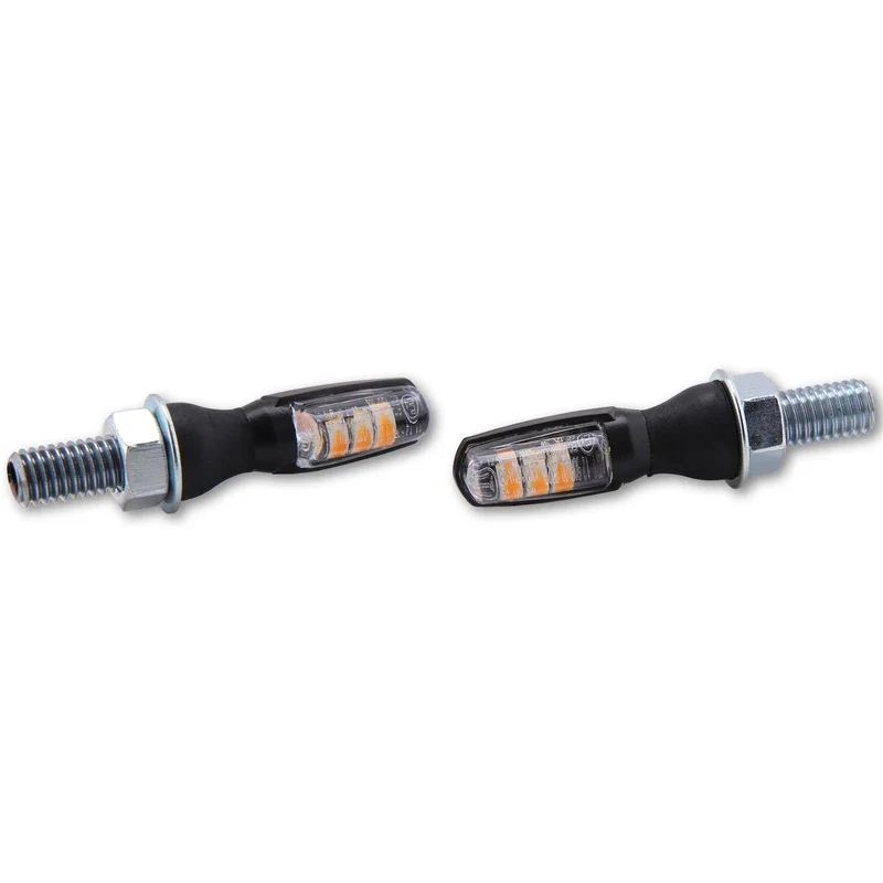 LED-Blinker Paar Highsider Smart Spark schwarz, Klar, M8, E-geprüft, 12V/1,4W