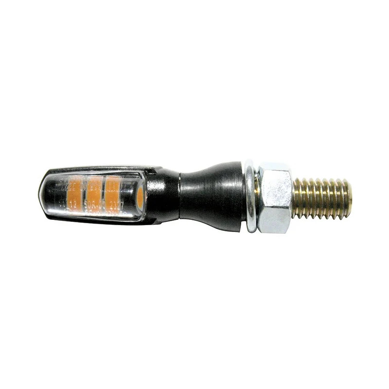 LED-Blinker Paar Highsider Smart Spark schwarz, Klar, M8, E-geprüft, 12V/1,4W