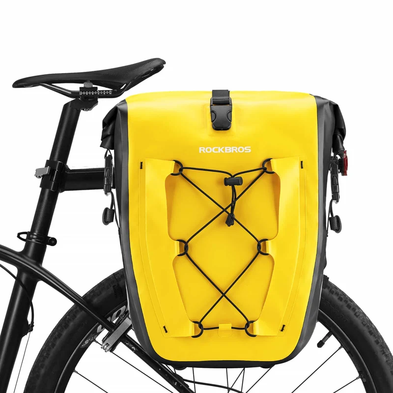 ROCKBROS Gepäckträgertasche 25L-32L 100 % wasserdicht mit Tragegriff