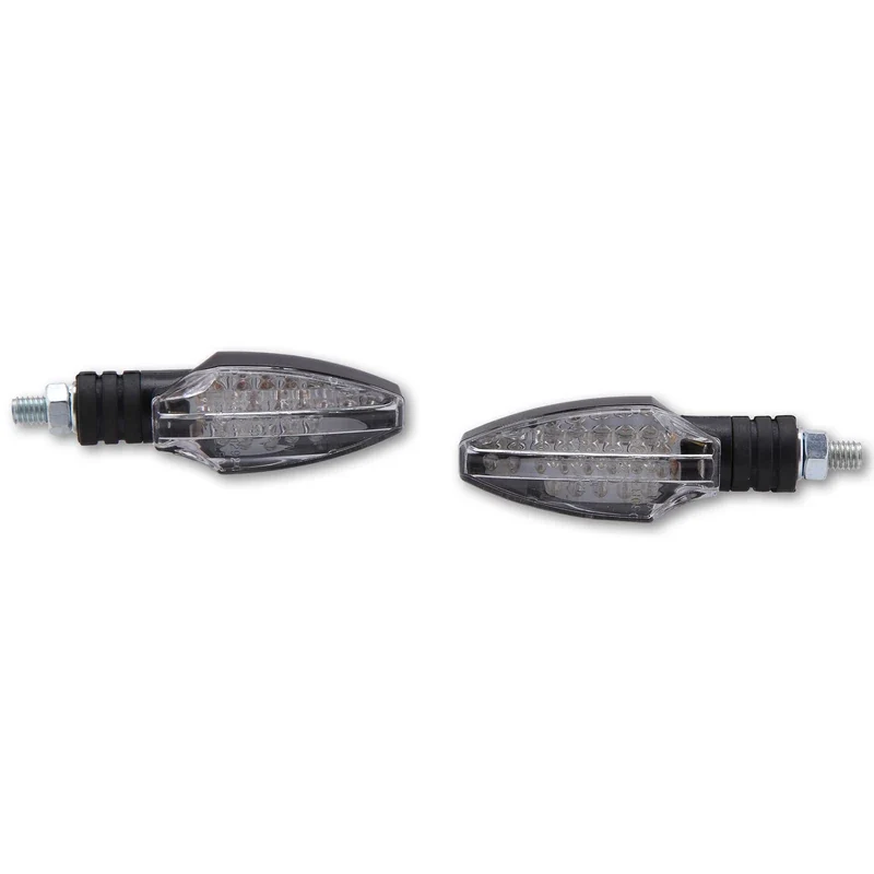 LED-Blinker Paar Highsider Smart Como schwarz, Klar, M8, E-geprüft, 12V/1,4W