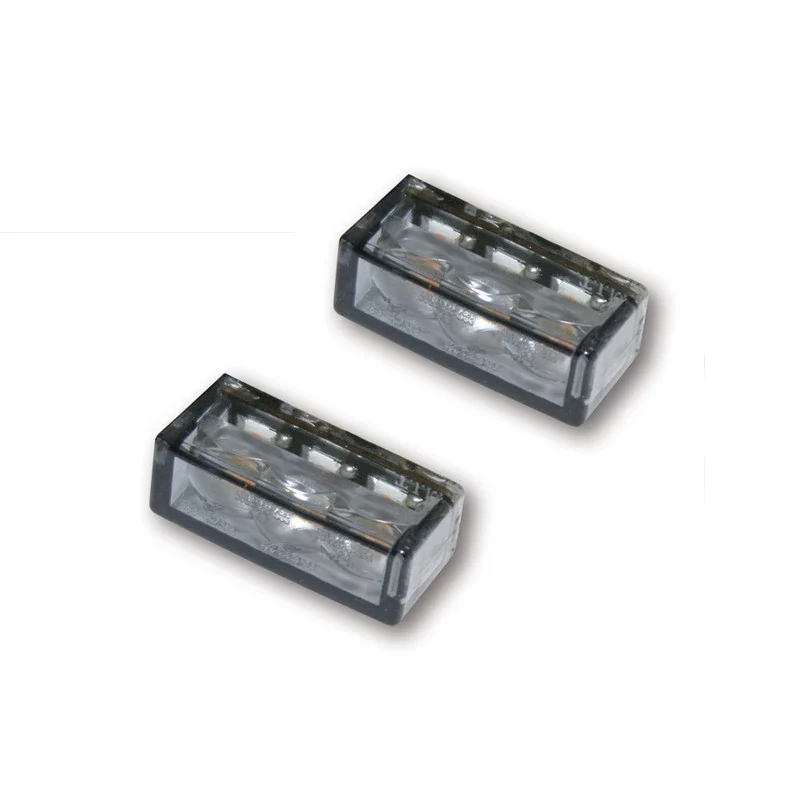 LED-Einbaublinker Paar Highsider Cube-H, Getönt, E-geprüft, 12V/1,6W