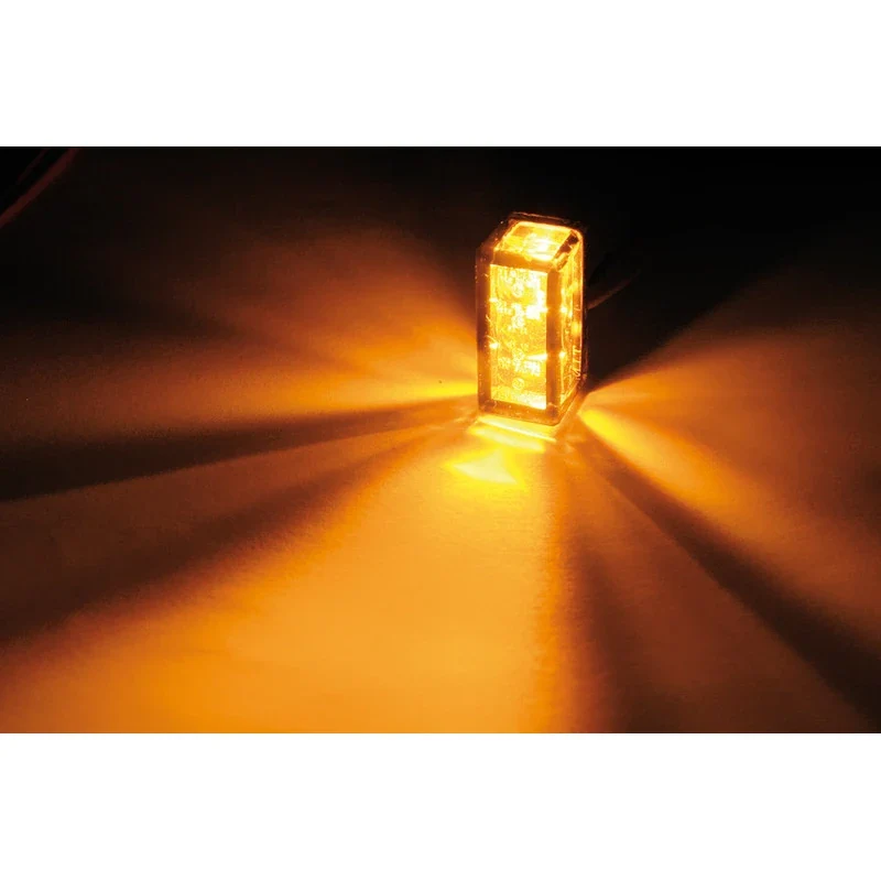 LED-Einbaublinker Paar Highsider Cube-V, Getönt, E-geprüft, 12V/1,6W