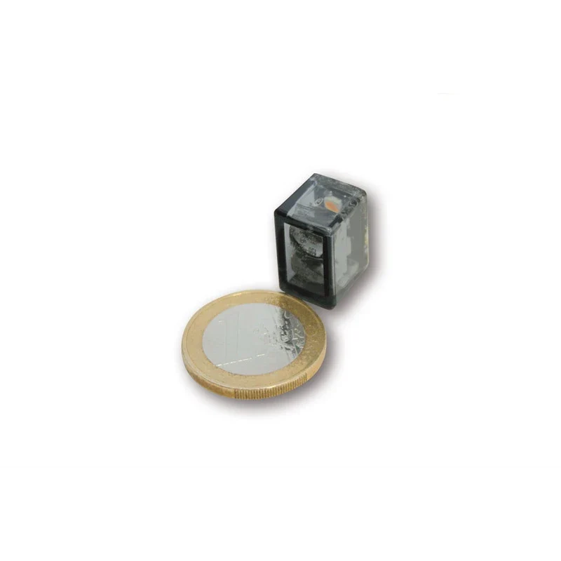 LED-Einbaublinker Paar Highsider Micro Cube-V, Getönt, E-geprüft, 12V/1,6W