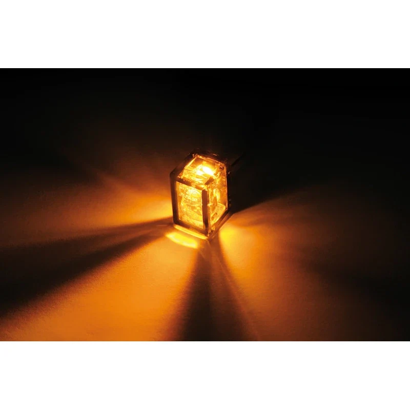 LED-Einbaublinker Paar Highsider Micro Cube-V, Getönt, E-geprüft, 12V/1,6W