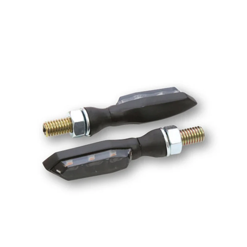 LED-Blinker Paar Highsider Pro Sonic-X1 schwarz, Getönt, M8, E-geprüft, 12V/2W