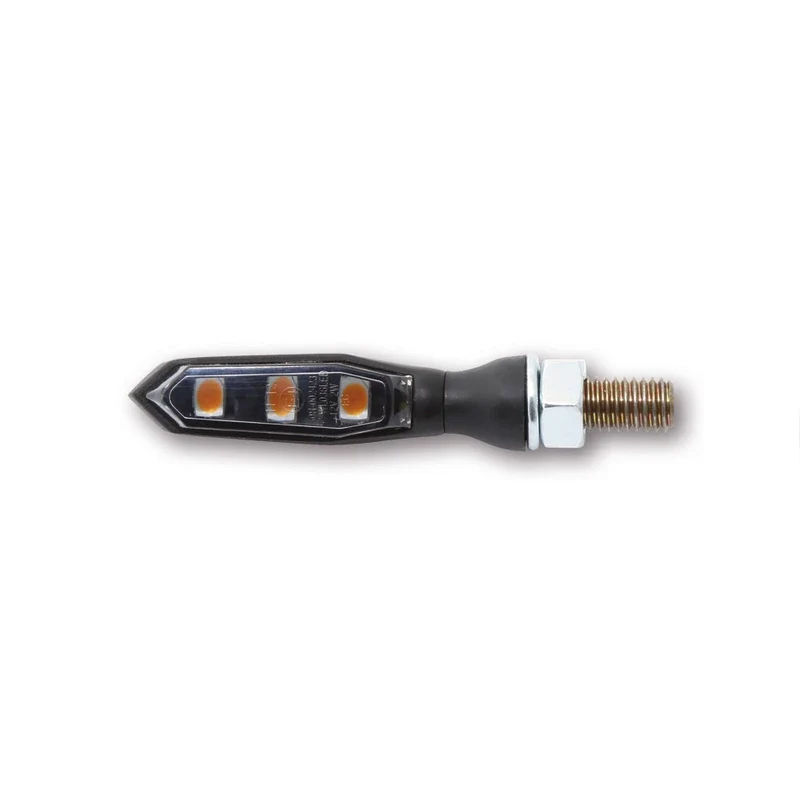 LED-Blinker Paar Highsider Pro Sonic-X1 schwarz, Getönt, M8, E-geprüft, 12V/2W