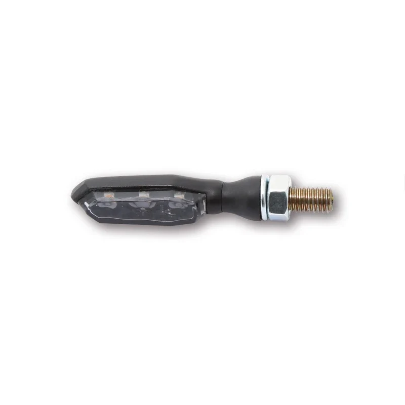 LED-Blinker Paar Highsider Pro Sonic-X1 schwarz, Getönt, M8, E-geprüft, 12V/2W