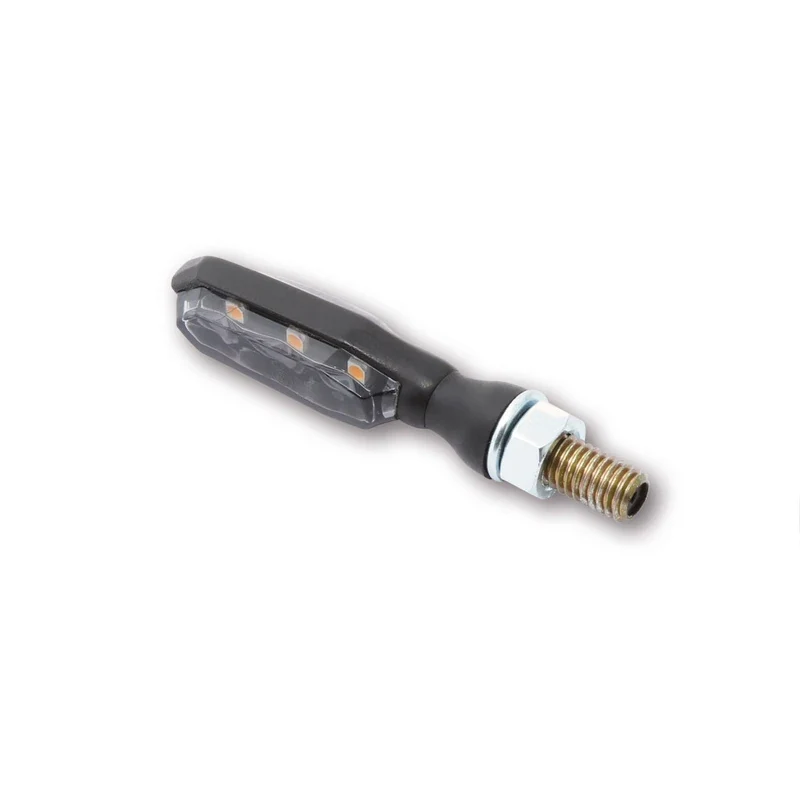LED-Blinker Paar Highsider Pro Sonic-X1 schwarz, Getönt, M8, E-geprüft, 12V/2W