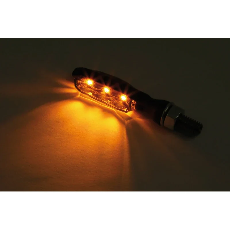 LED-Blinker Paar Highsider Pro Sonic-X1 schwarz, Getönt, M8, E-geprüft, 12V/2W