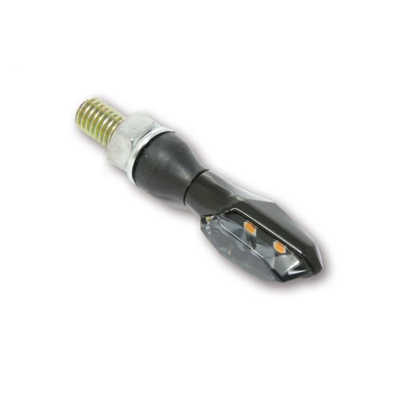 LED-Blinker Paar Highsider Pro Sonic-X2 schwarz, Getönt, M8, E-geprüft, 12V/1,6W