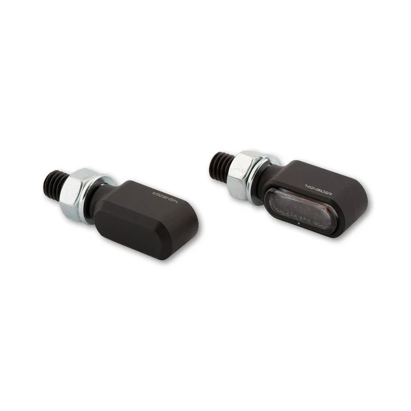 LED-Blinker Paar Highsider Little Bronx schwarz, Getönt, M8, E-geprüft, 12V/1,2W