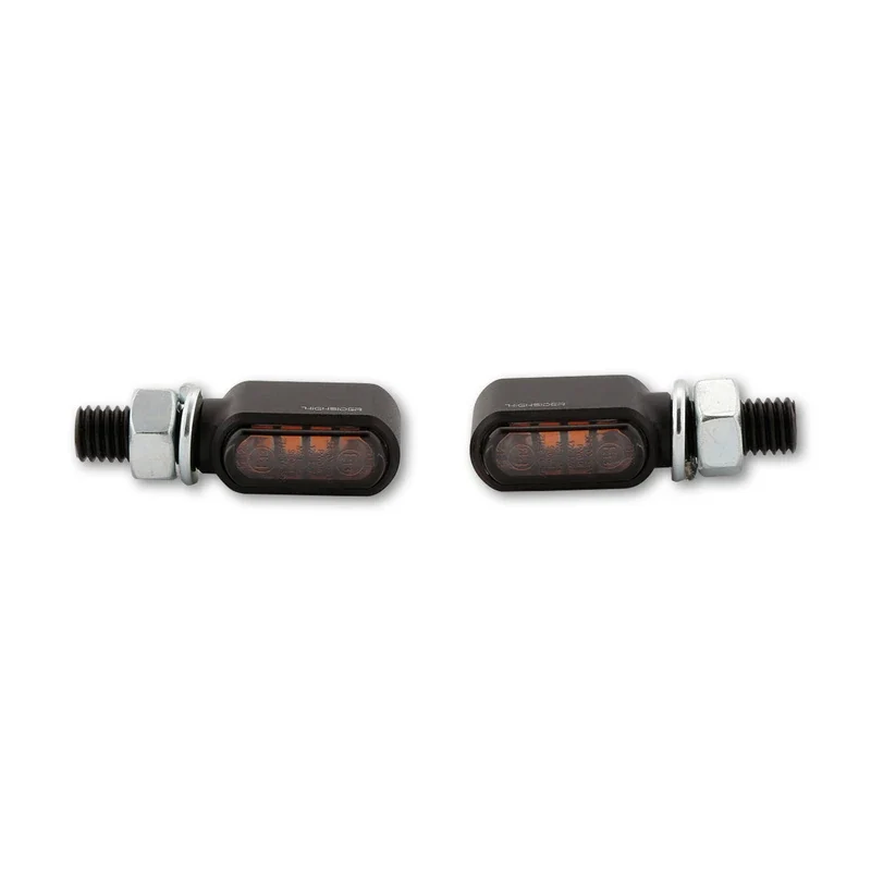 LED-Blinker Paar Highsider Little Bronx schwarz, Getönt, M8, E-geprüft, 12V/1,2W