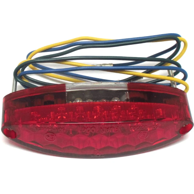 LED-Rücklicht Highsider Number 1, 106x30 mm, mit KZL, E-geprüft, 12V/1W