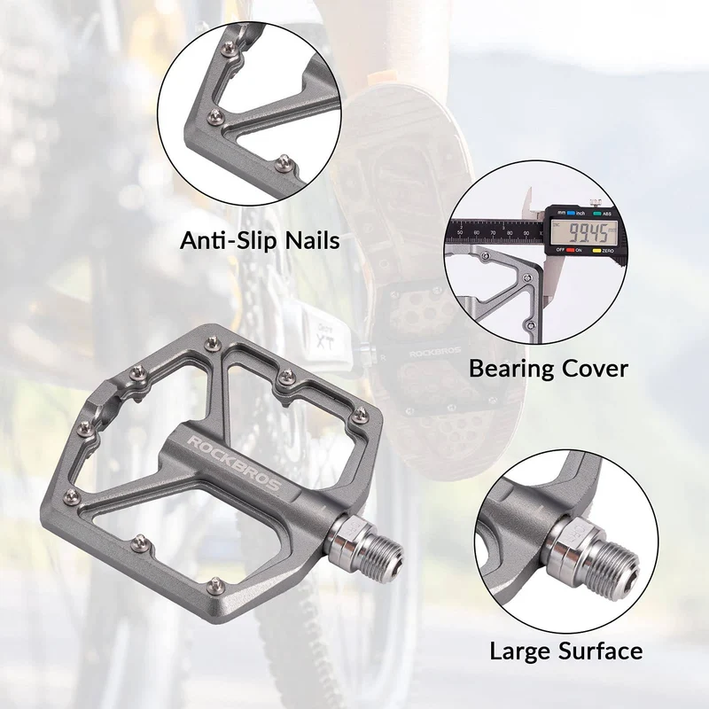 ROCKBROS Aluminium Platform Pedale 9/16 Zoll für MTB E-Bike Stadtrad