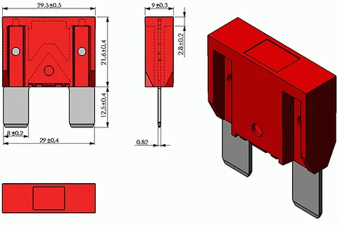 Maxi-Flachsicherungen – 5er-Pack