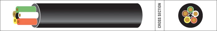 5-adriges Autokabel / 5 x 1.0mm²