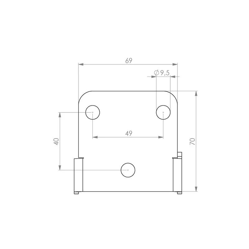 Kennzeichenhalter-Set Highsider Akron-RS Pro – Universal Halteplatte Typ 3