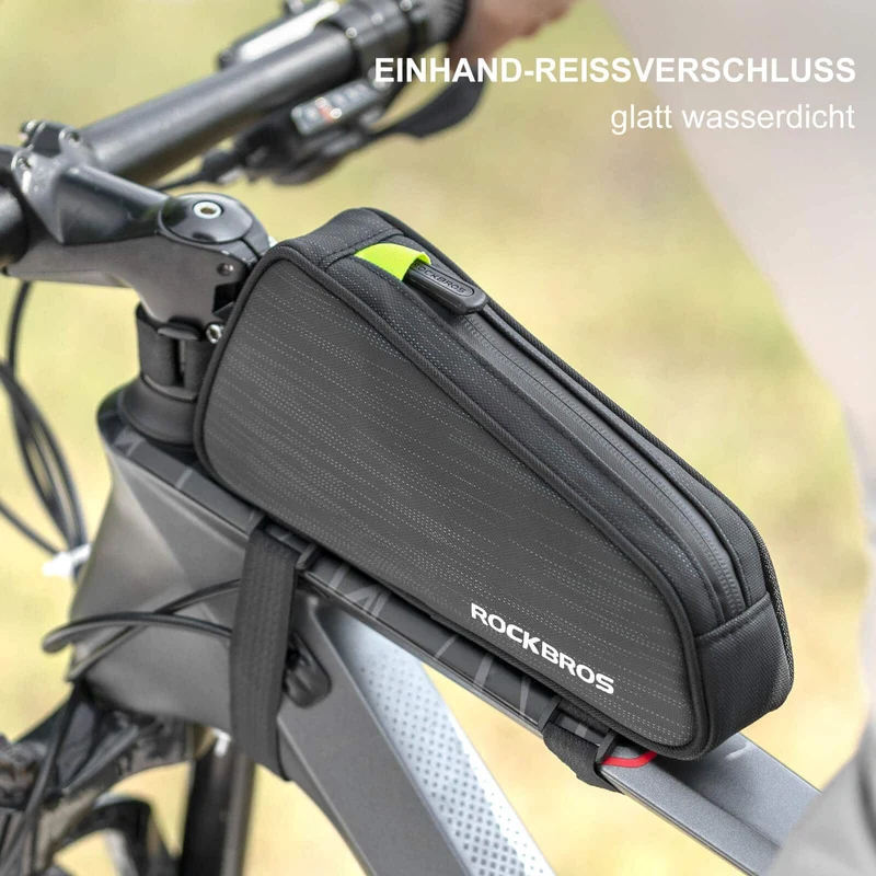 ROCKBROS Fahrrad Oberrohrtasche/Satteltasche 1,1L mit Innenfächern
