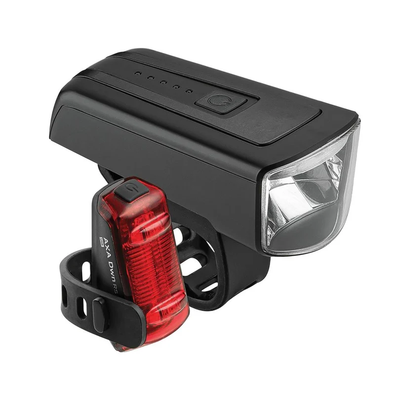 AXA Dwn 70 Front- und Dwn Rücklicht, USB LED-Akku-Beleuchtungsset AXA Dwn Set 70