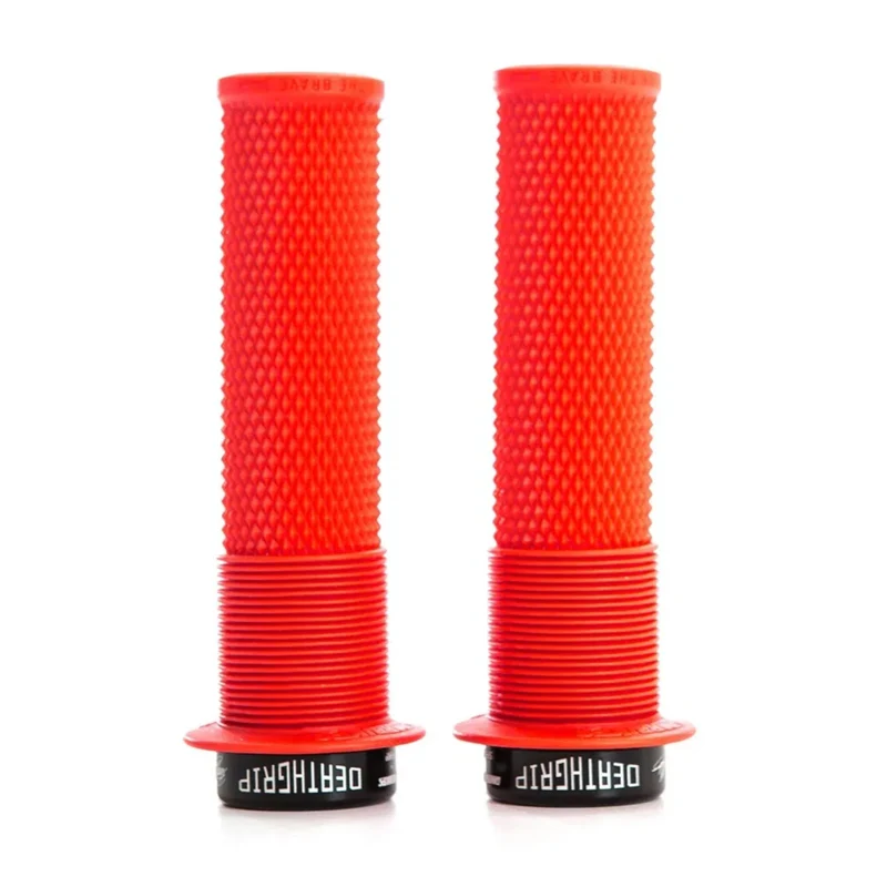 DMR Brendog Deathgrip Thin Red Flanged Soft Bike Handlebar Grips