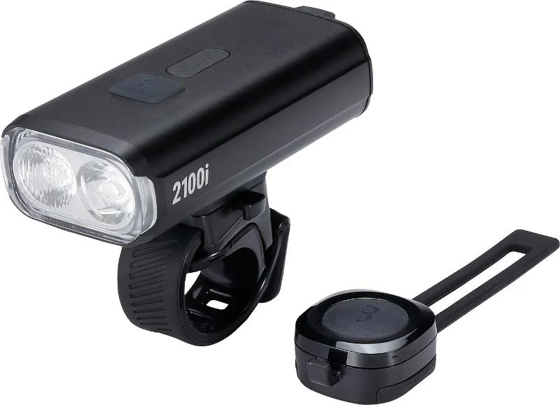BBB Akku Frontlicht StrikeDuo 2100i BLS-273i inkl. Kabellose Fernbedinung, schwarz