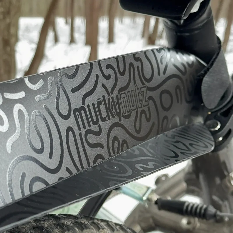 Mucky Nutz Junior Rear Fender Doodle Black Clip On Kid's Rear Bike Mudguard