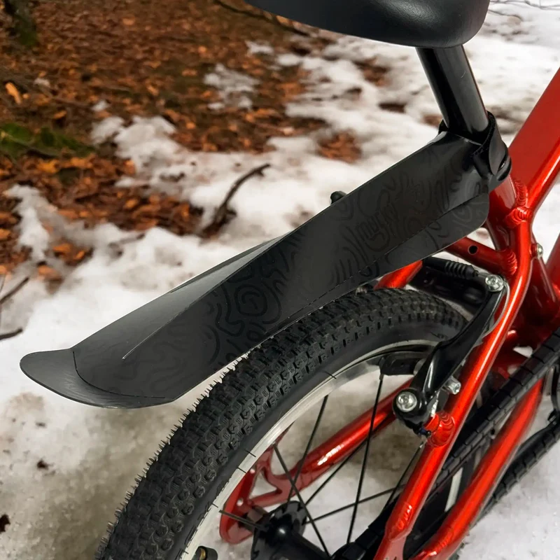 Mucky Nutz Junior Rear Fender Doodle Black Clip On Kid's Rear Bike Mudguard