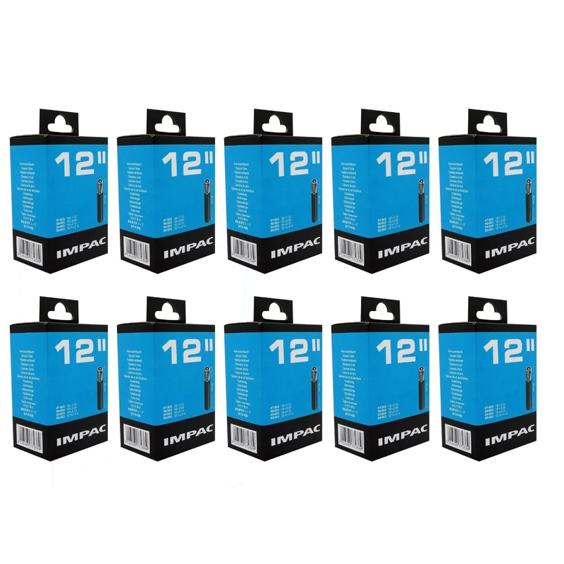 Impac AV12 12 x1.75-2.10 / 1/2 x 2 1/4 (389/010) 12 Inch Schrader Valve Bike Inner Tube