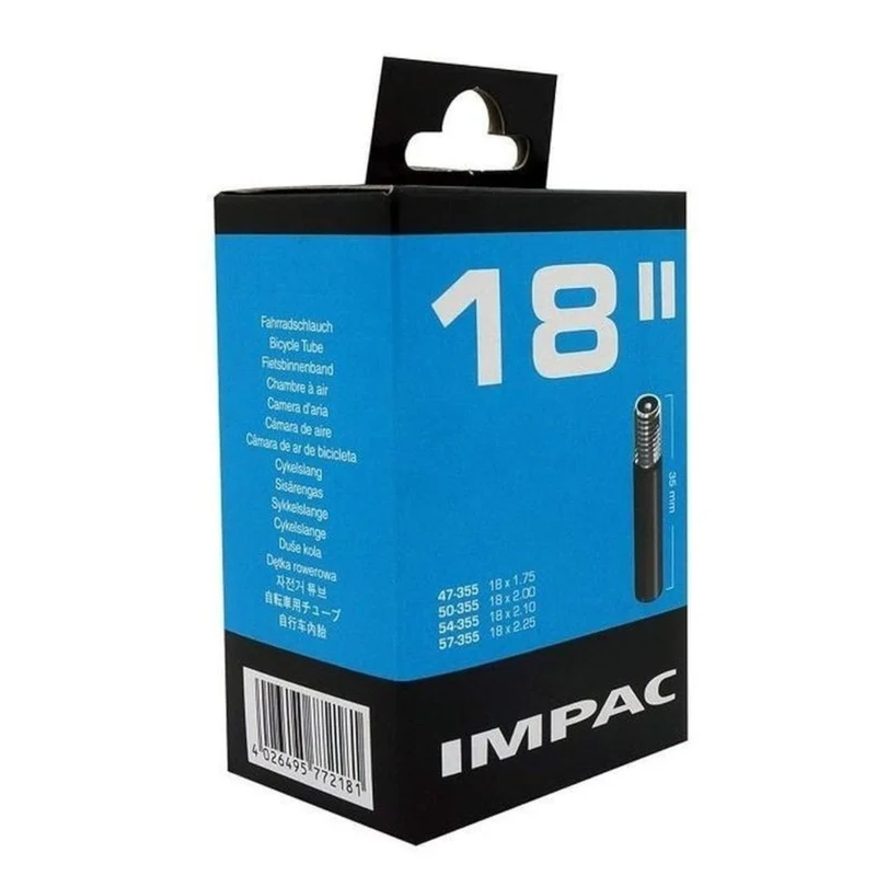Impac AV18 18x1.75/2.25 (181/030) 18 Inch Schrader Valve Bike Inner Tube