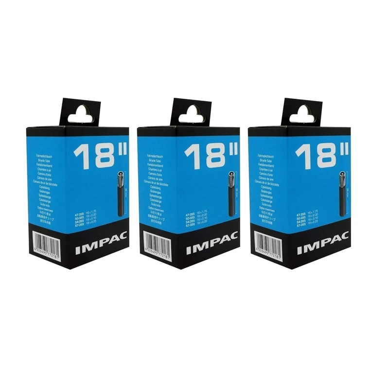 Impac AV18 18x1.75/2.25 (181/030) 18 Inch Schrader Valve Bike Inner Tube