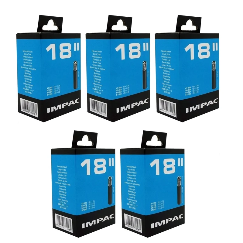 Impac AV18 18x1.75/2.25 (181/030) 18 Inch Schrader Valve Bike Inner Tube