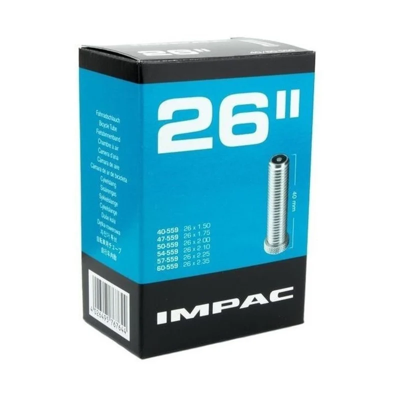 Impac AV26 26x1.50/2.35 (644/130) 26 Inch Schrader Valve Bike Inner Tube