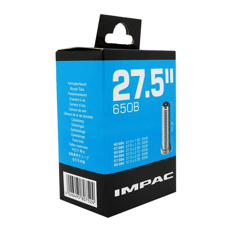 Impac AV27.5 27.5 x 1.75/2.35 (524/360) 27.5 Inch Schrader Valve Bike Inner Tube