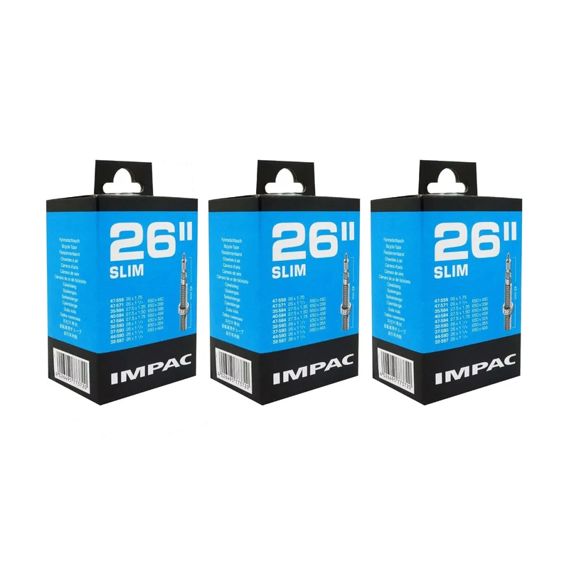 Impac SV26 Slim 26 x 1.25-1.75 26 Inch Presta Valve Bike Inner Tube