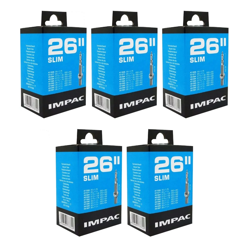 Impac SV26 Slim 26 x 1.25-1.75 26 Inch Presta Valve Bike Inner Tube