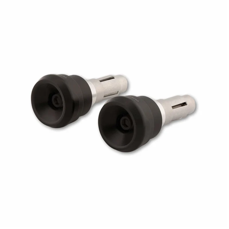 Lenkerenden Highsider Akron-LS mit Spiegelaufnahme, Schwarz, Klemmung 12-22 mm