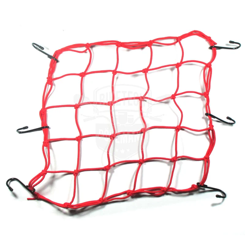 Gepäcknetz mit 6 Haken, rot