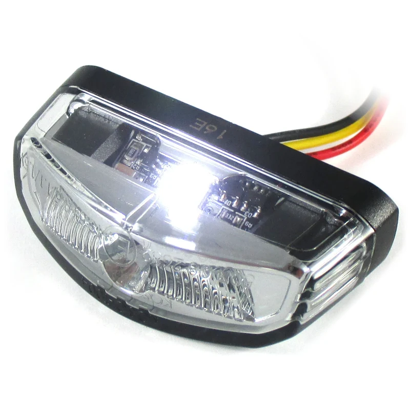 LED-Rücklicht Hawkeye schwarz, Getönt, 50x17 mm, mit KZL, E-geprüft, 13,5V/1,1W