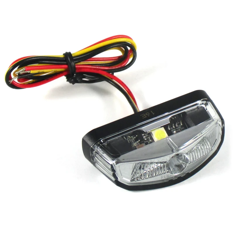 LED-Rücklicht Hawkeye schwarz, Getönt, 50x17 mm, mit KZL, E-geprüft, 13,5V/1,1W
