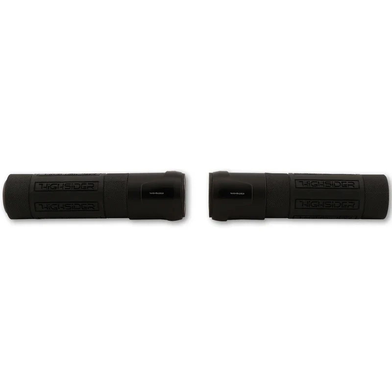 Lenkergriffe Paar Highsider Akron Schwarz, Alu, Ø Innen 20/23 mm, Länge 132 mm