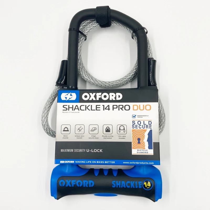 Oxford Shackle 14 Pro Bike D-Lock Sold Secure Diamond