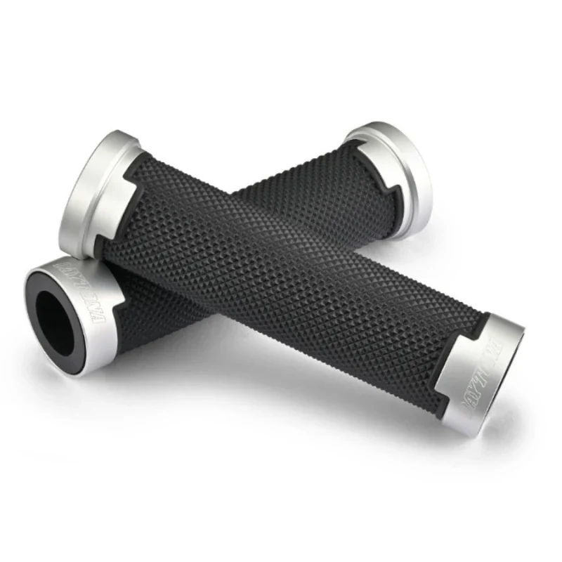 Lenkergriffe Paar Daytona GGDM-BASE, Alu/Gummi, Ø Innen 21/23 mm, Länge 125 mm