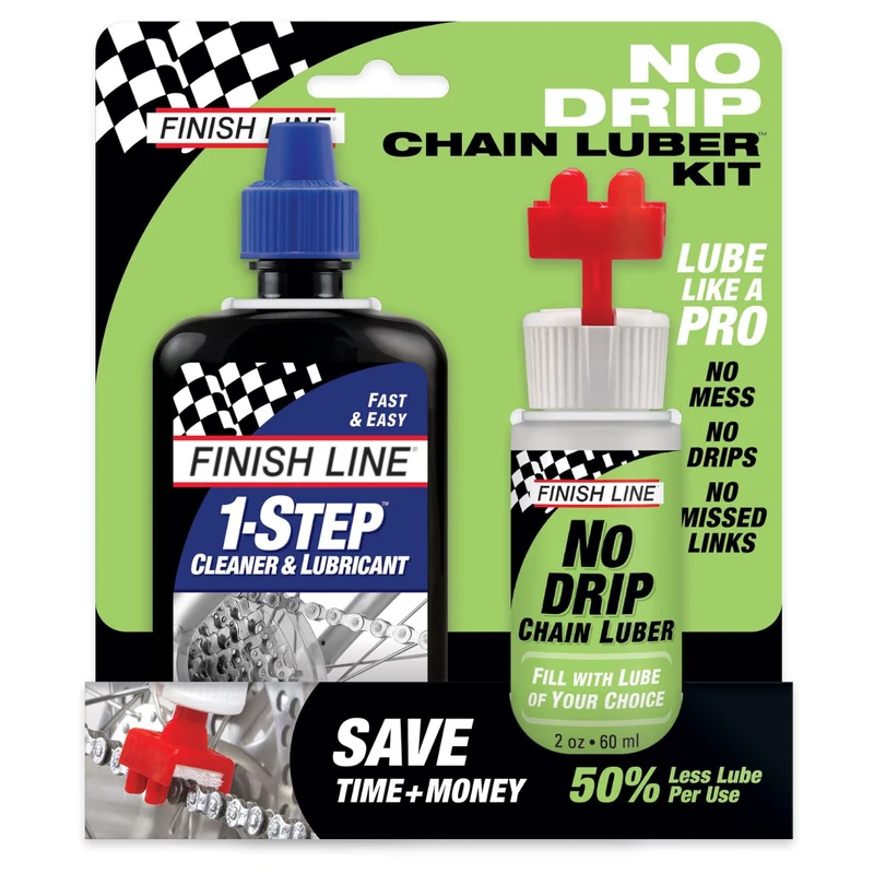 Finish Line No Drip Chain Lube Kit 1-Step / No Drip Chain Luber