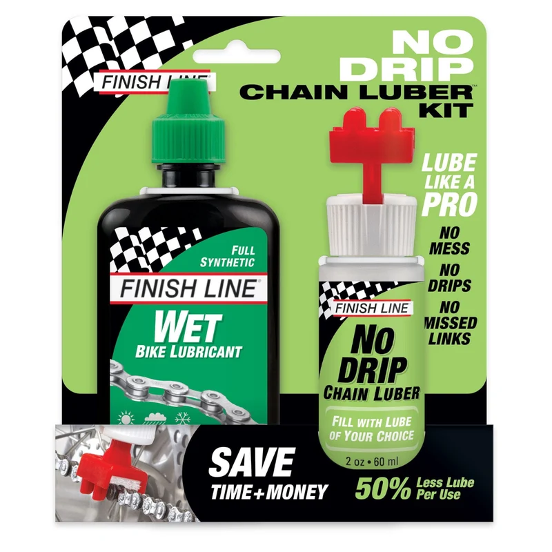 Finish Line No Drip Chain Lube Kit Wet Lube / No Drip Chain Luber