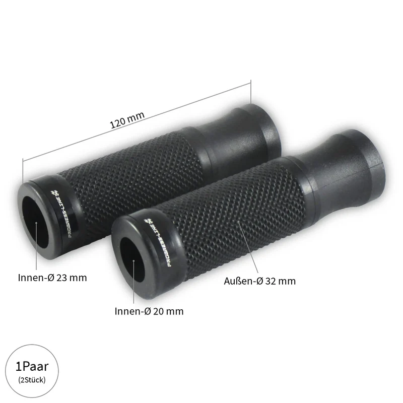 Griffgummi Paar Progress-Line Select 1, Aluringe, Ø Innen 20/23 mm, Länge 120 mm