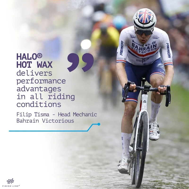 Finish Line Halo Hot Wax Lubricant Melts 600g Granular Double Boil Bag Bike Chain Lube