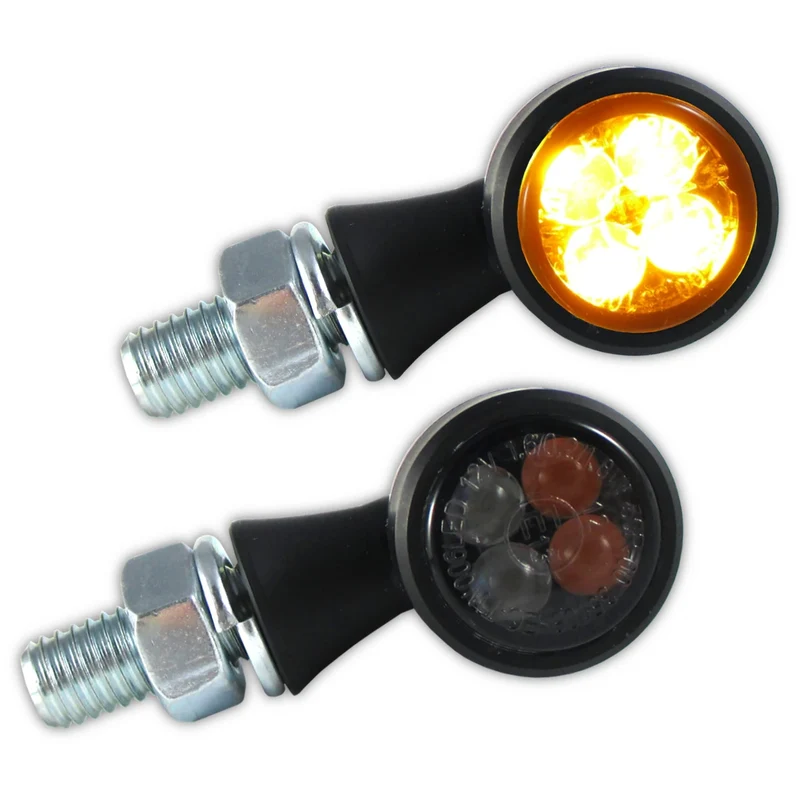 LED-Blinker Paar Progress-Line Zero, Getönt, M8, E-geprüft, 12V/11W