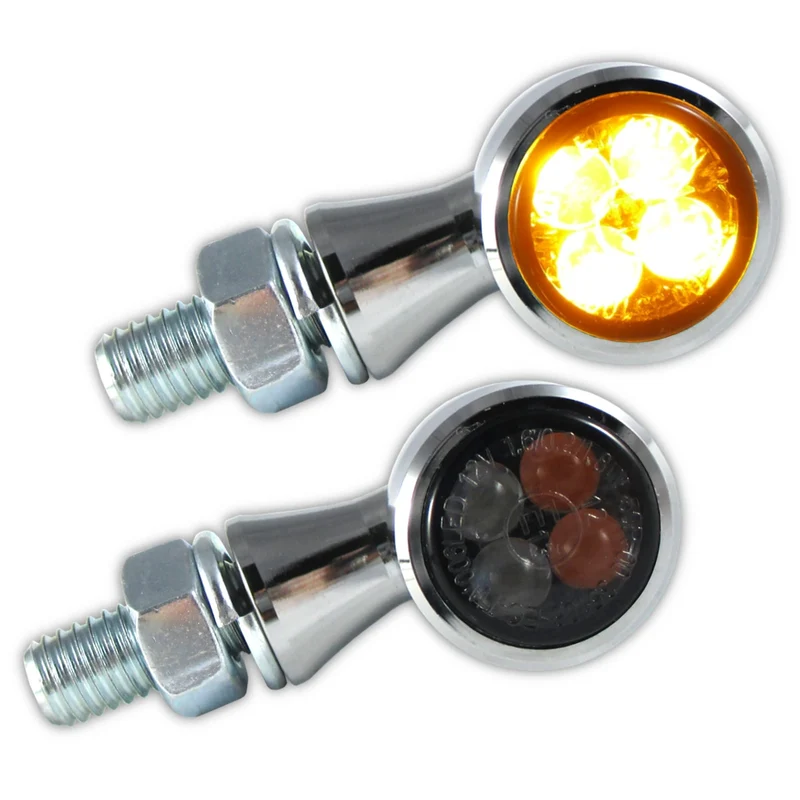LED-Blinker Paar Progress-Line Zero, Getönt, M8, E-geprüft, 12V/11W