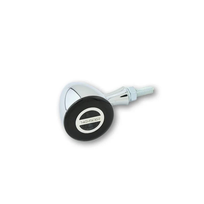 LED-Blinker Paar Highsider Rocket Bullet chrom, Getönt, E-geprüft, 12V/2,7W